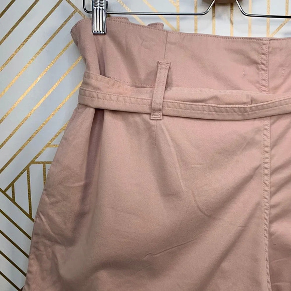 Topshop Utility Paperbag Shorts in Nude Beige Size 14 - Picture 7 of 9